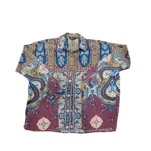 Tolani Abstract Print Blouse - 100% Cupro - Women's Size Small